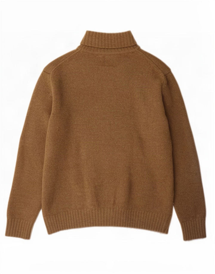Zara Pull col roulé pour homme en laine beige Large