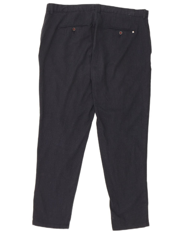 Zara Pantalon Chino Slim Homme EU 44 Large W34 L28 Bleu Marine