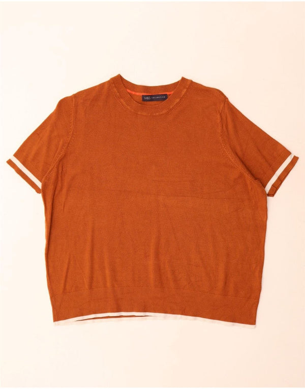 Marks & Spencer Pull col bateau pour femme UK 16 Large Marron