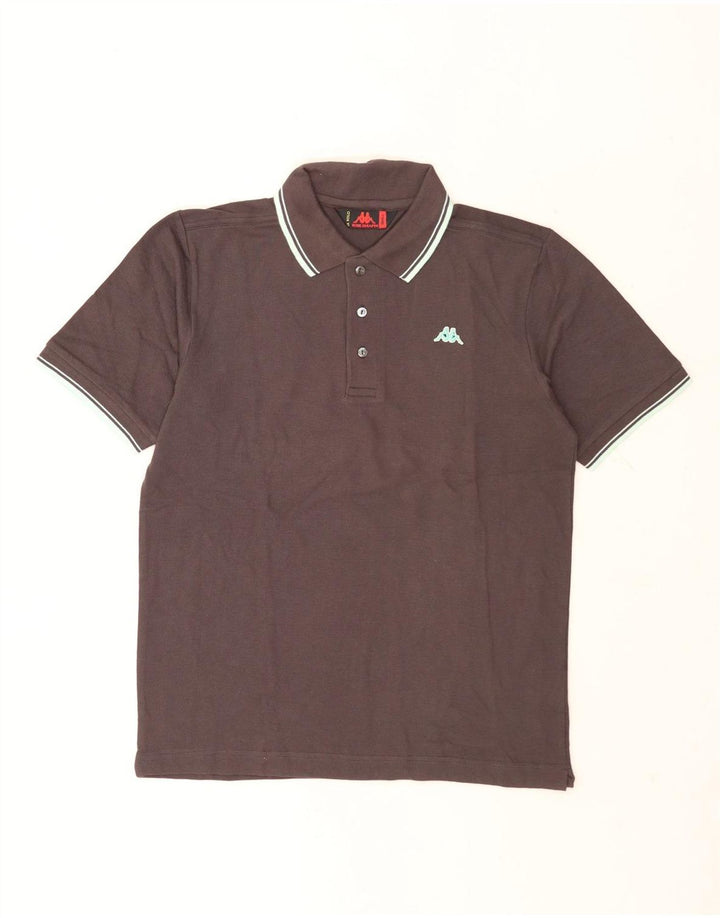 Kappa Polo Homme Petit Marron Coton