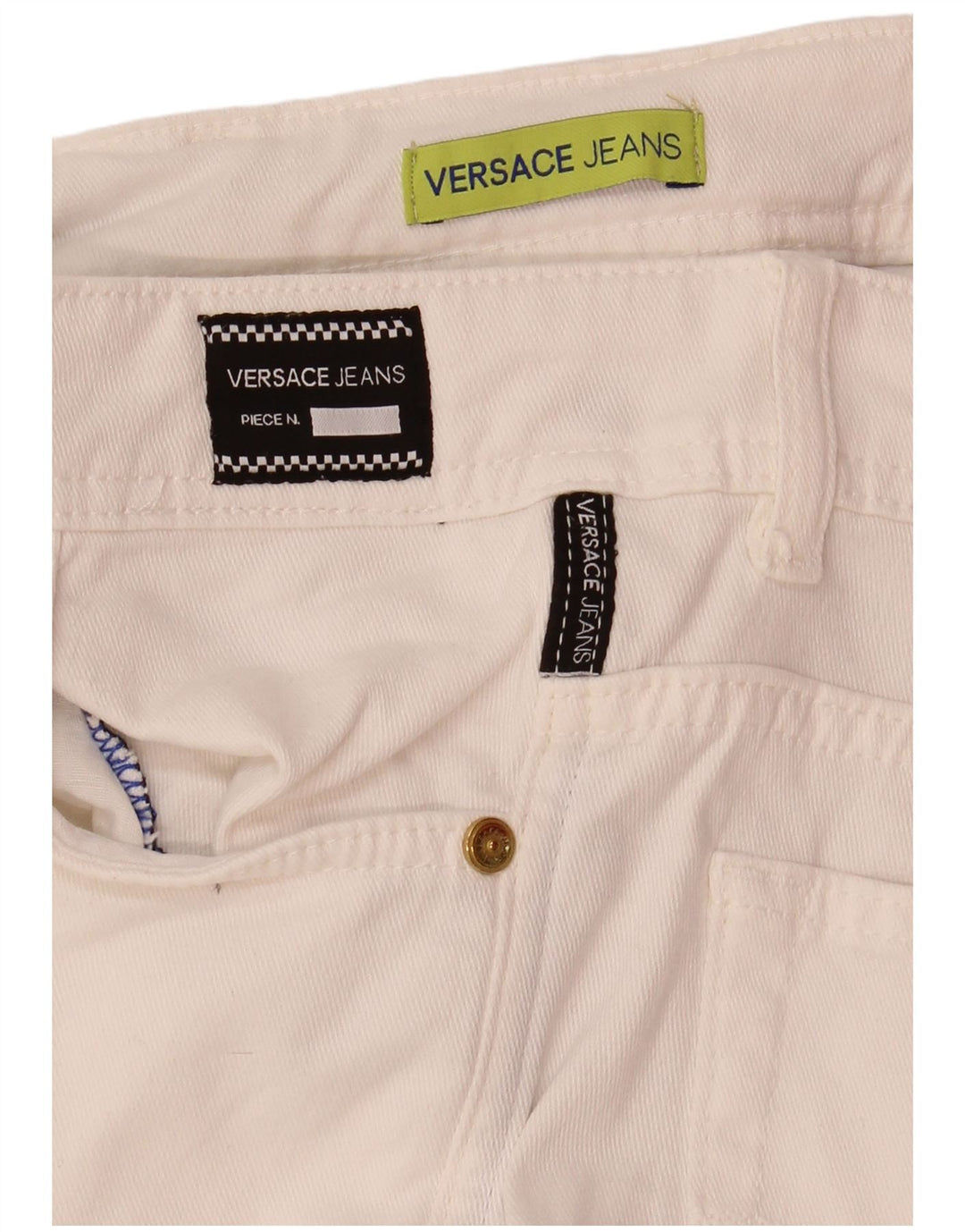 VERSACE Womens Straight Jeans W28 L28 White