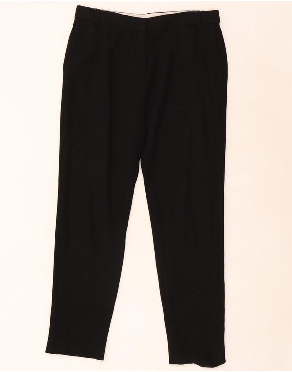 Massimo Dutti Pantalon Chino Slim Femme EU 38 Small W28 L27 Noir Viscose