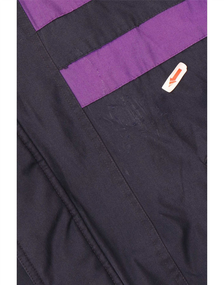 Fila Veste de ski à capuche pour homme IT 50 Large Bleu Marine Colorblock Polyester