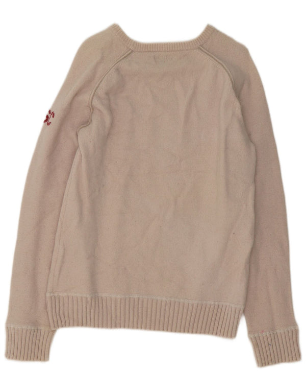 Levi's Pull col bateau femme UK 14 Large Beige Laine