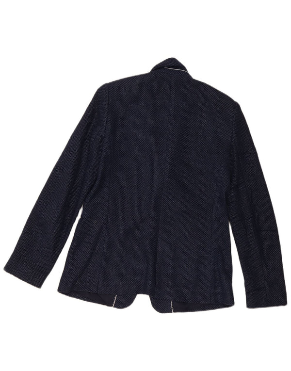 Massimo Dutti Veste Blazer 1 Bouton Femme EU 40 Coton Bleu Marine Moyen