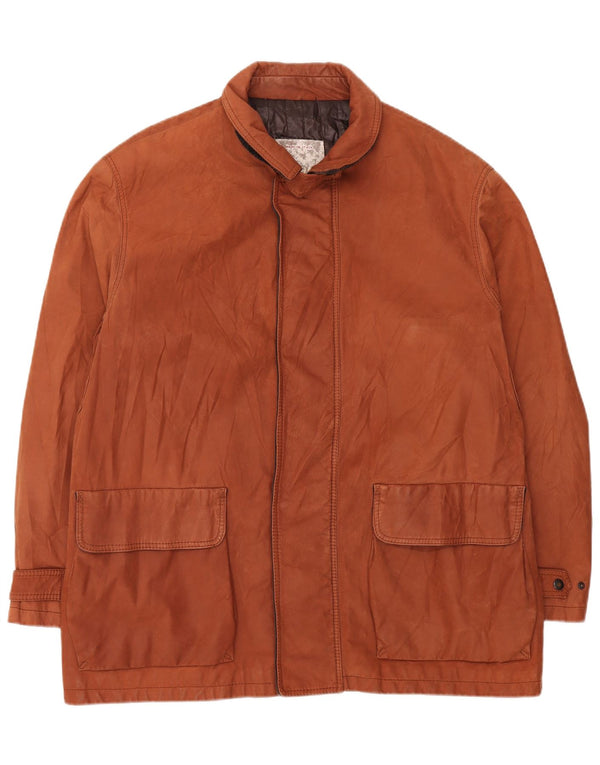 Dibi Veste en cuir pour homme UK 42 XL Cuir marron