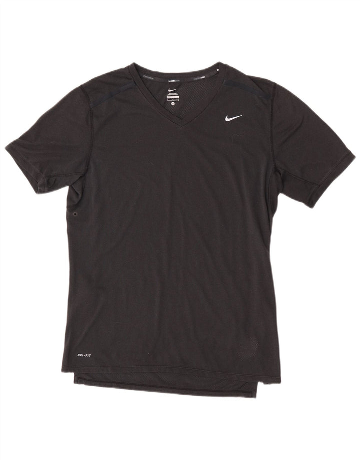 Nike Hommes Dri Fit T-Shirt Haut Noir Moyen Polyester