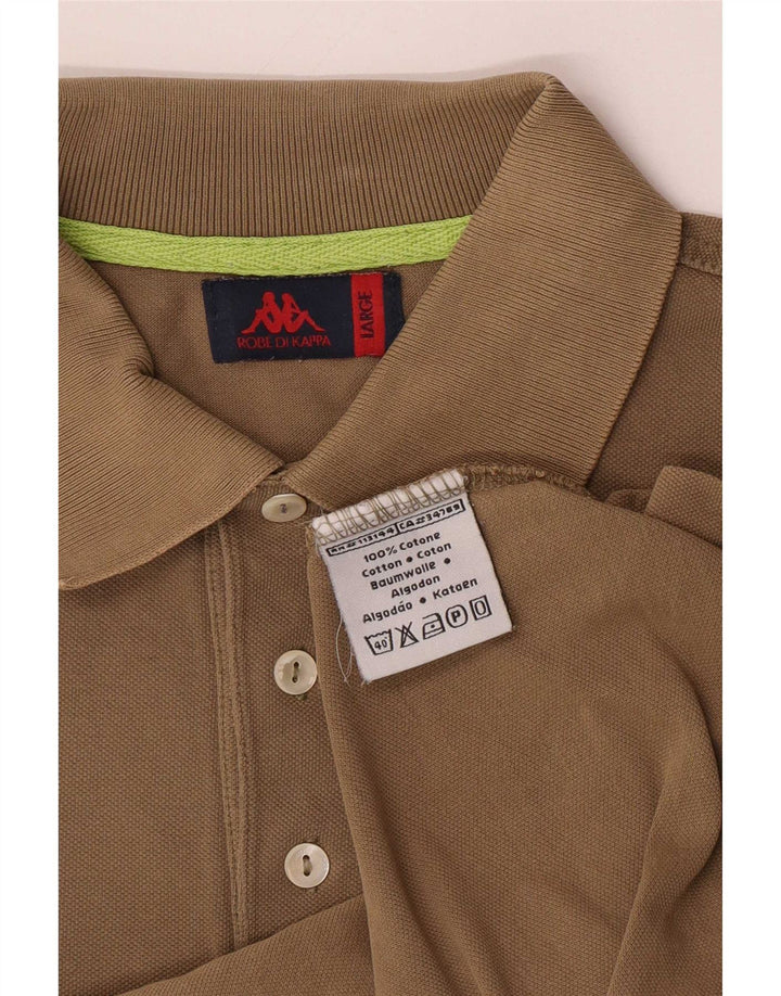 Kappa Polo Homme Large Kaki Coton