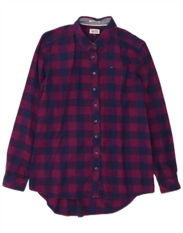 Tommy Hilfiger Surchemise pour femme UK 10 Petit carreaux violets
