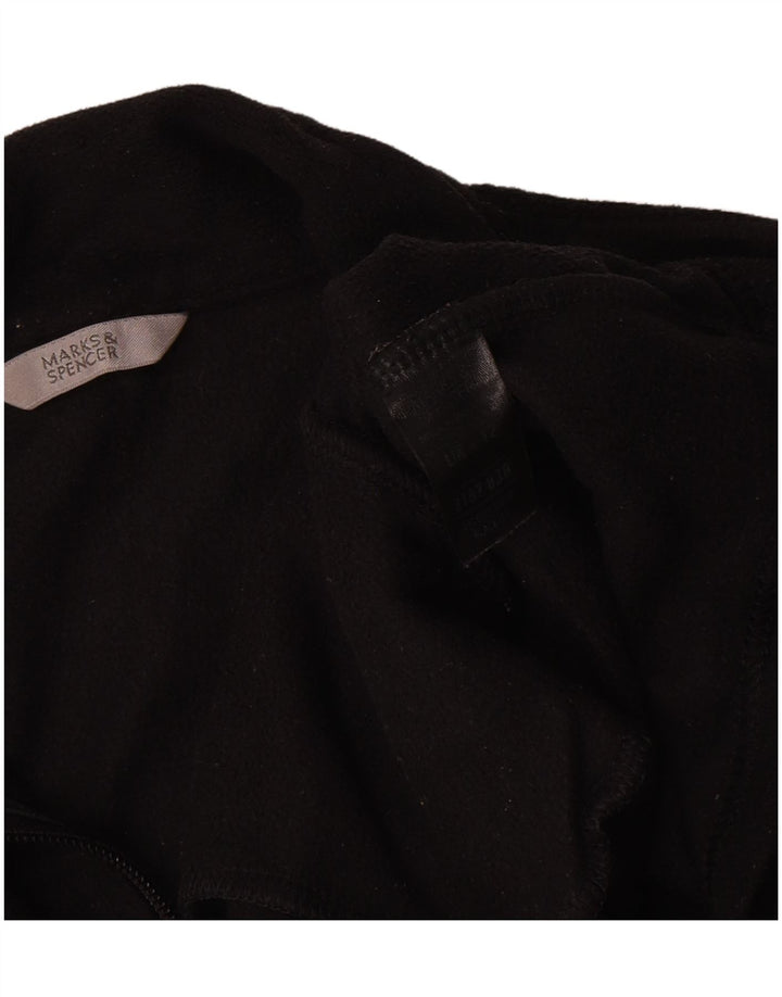 Marks & Spencer Veste polaire pour femme UK 12 Medium Noir Polyester