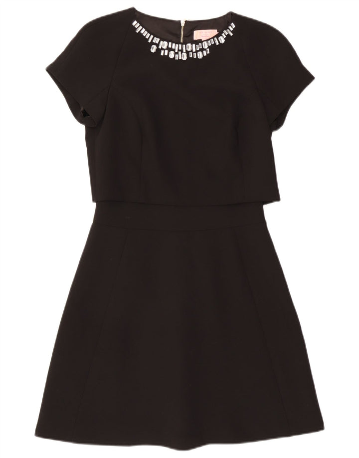 Ted Baker Robe trapèze pour femme Taille 0 2XS Noir Polyester