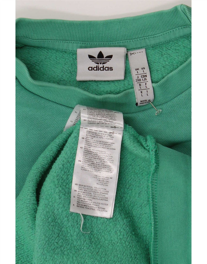 Adidas Mens Sweatshirt Jumper Grand Vert Coton
