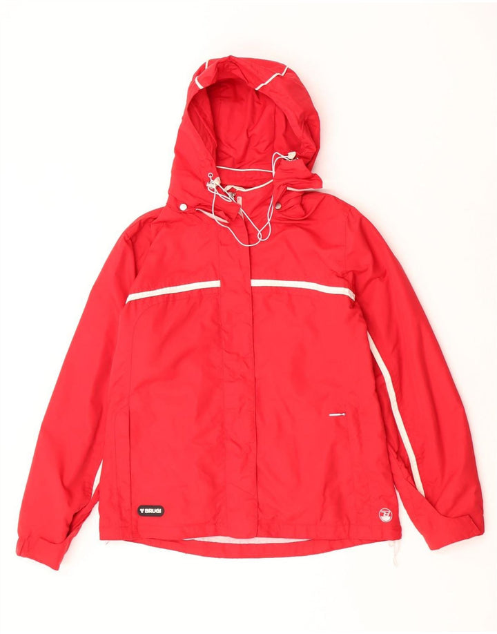 Brugi Veste de pluie à capuche fille 15-16 ans Rouge Polyamide