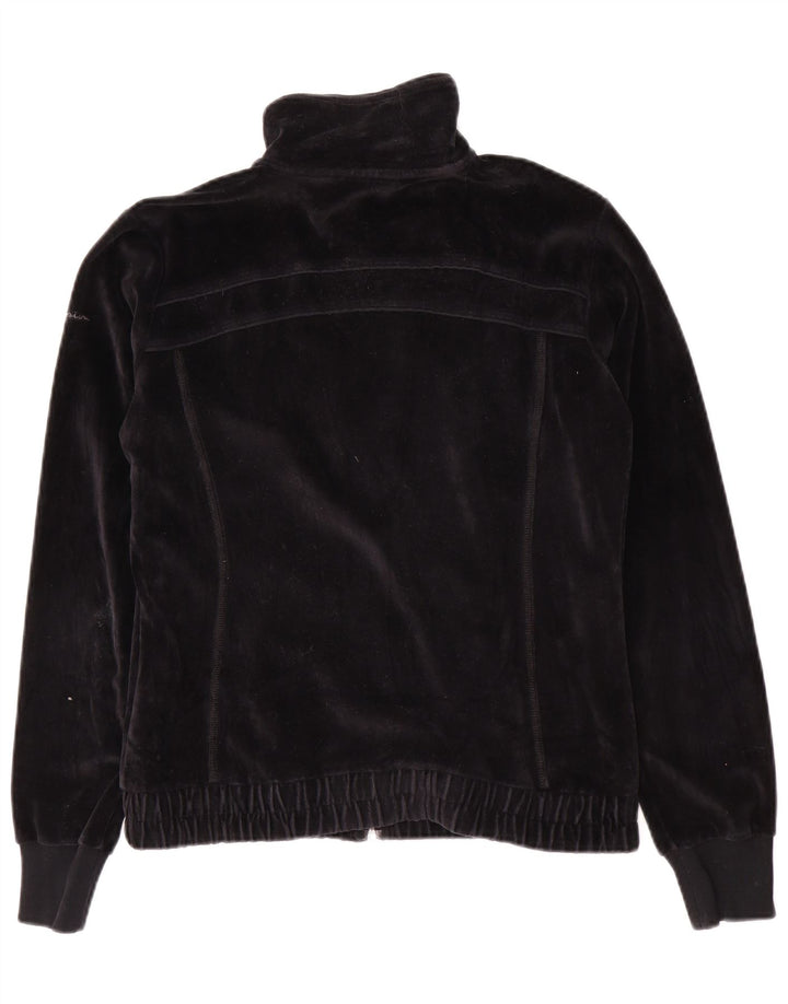 Champion Veste de survêtement en velours pour femme UK 14 Large Noir