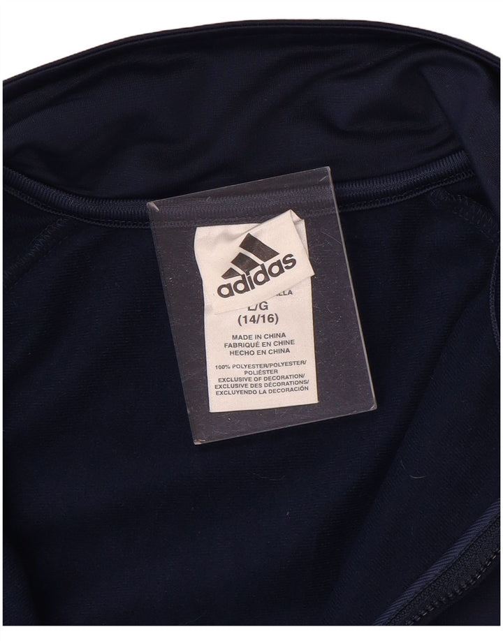ADIDAS Veste de Survêtement Garçon 12-13 Ans Grand Bleu Marine Polyester