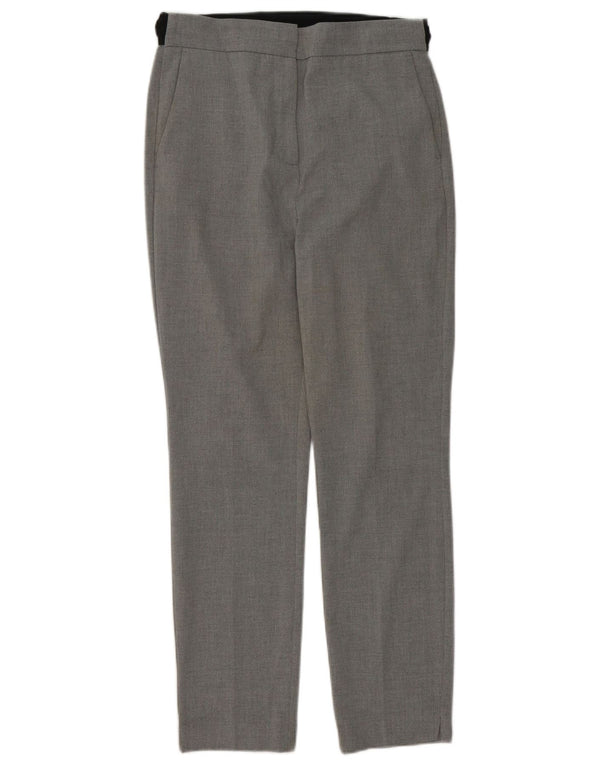 Zara Pantalon Chino Slim Femme Moyen W30 L28 Gris Polyester