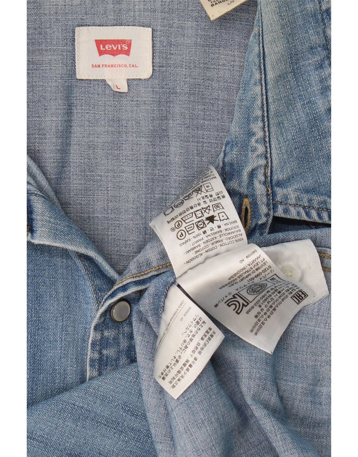 LEVI'S Chemise en Jean Homme Bleu Large Coton