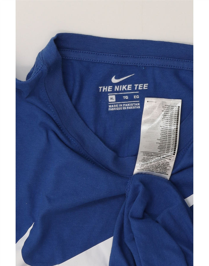 NIKE Mens Graphic T-Shirt Top XL Blue Cotton