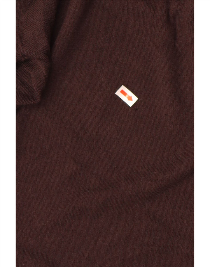 HOBBS Pull à col bateau pour femme UK 12 Marron moyen Laine vierge