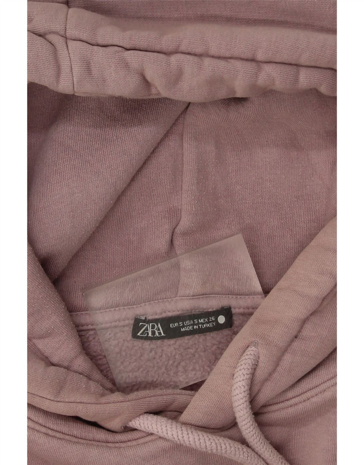 Zara Pull à capuche surdimensionné pour femme UK 10 Petit Rose