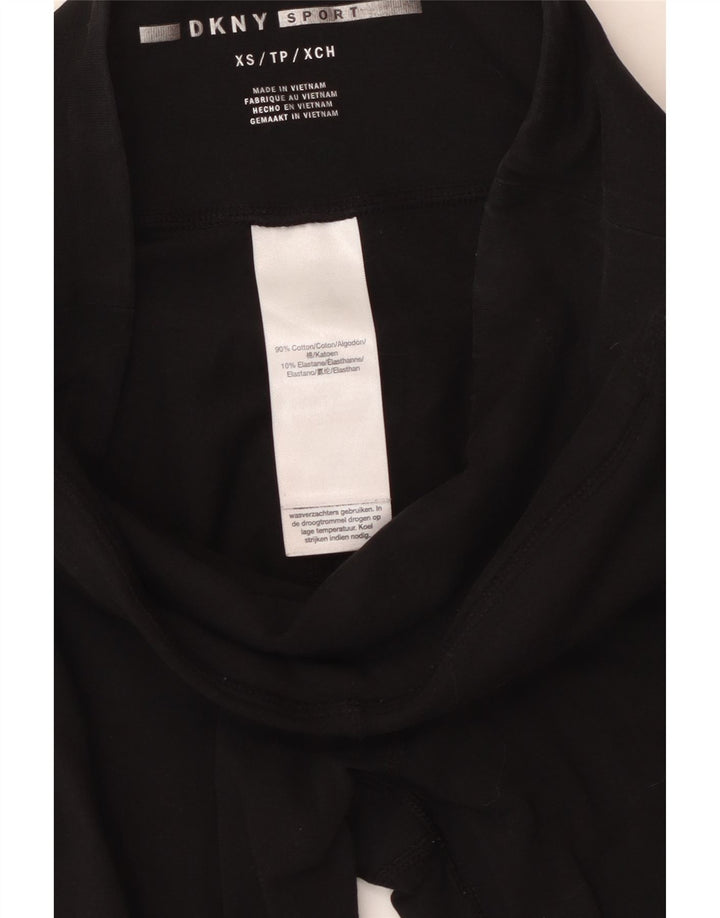 Dkny Leggings graphiques pour femmes UK 4 XS coton noir