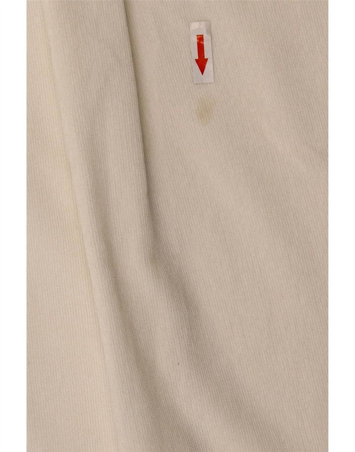 Zara Chemise surdimensionnée en velours côtelé pour femme UK 10 Petit polyester blanc