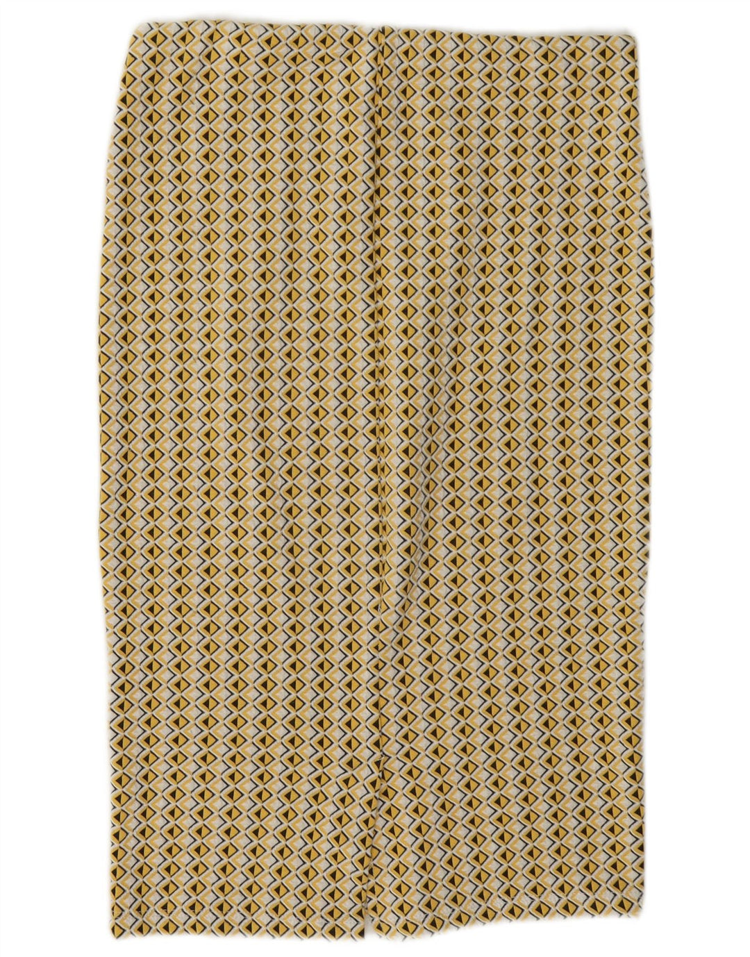 Jupe Midi Femme Zara Medium W28 Jaune Géométrique