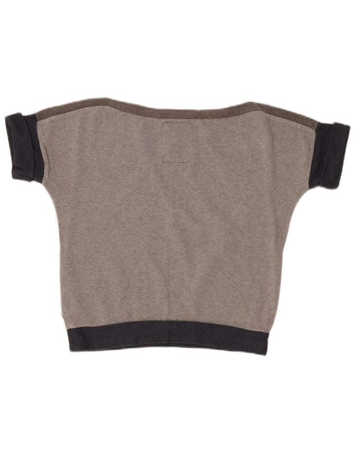 SUPERDRY Sweat-shirt graphique surdimensionné pour femme UK 10 Petit Gris