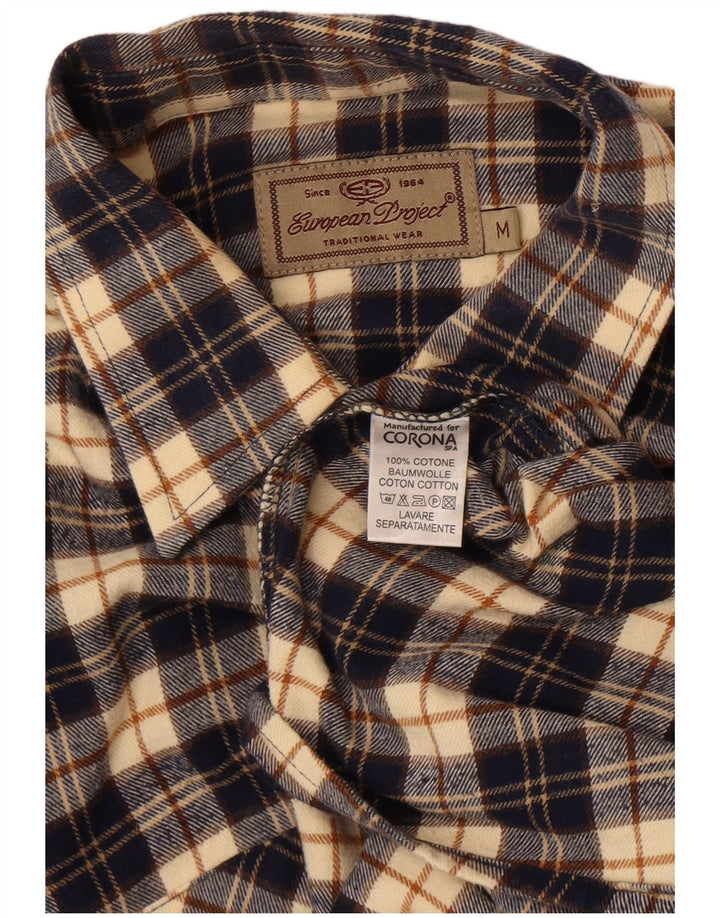 European Project Chemise Flanelle Homme Bleu Marine Moyen Carreaux Coton