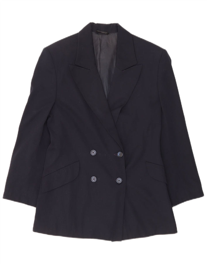 Benetton Veste Blazer Croisée Femme IT 40 Small Bleu Marine