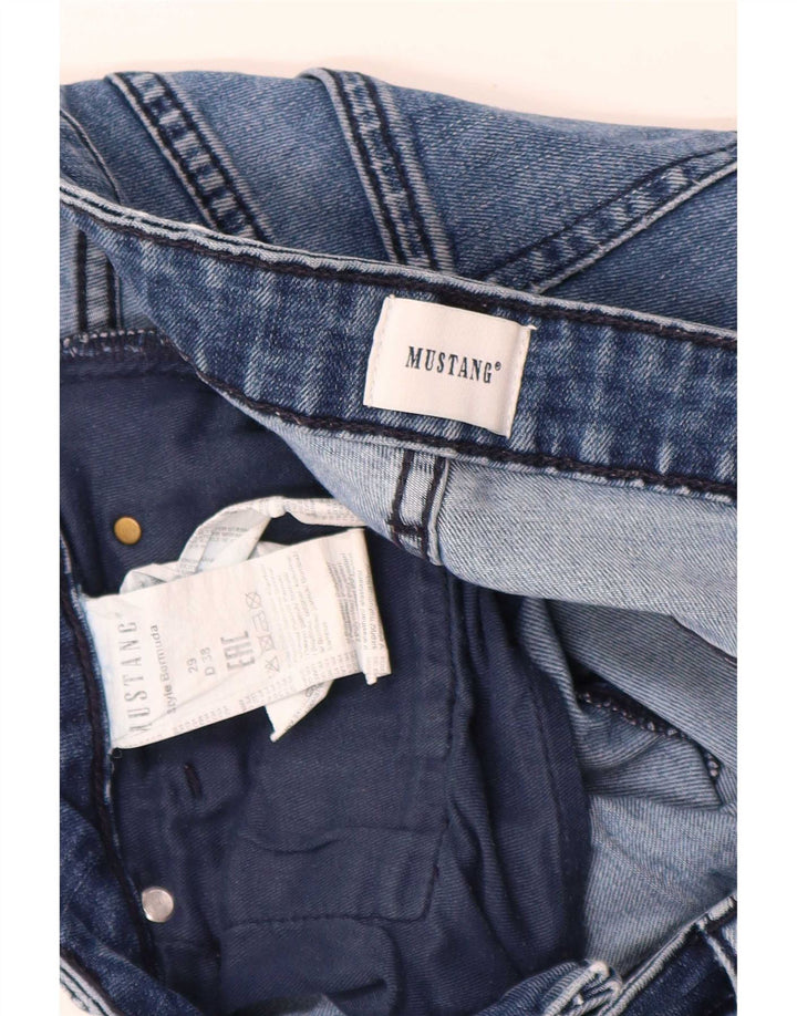 Mustang Short en Jean Femme W29 Coton Bleu Moyen