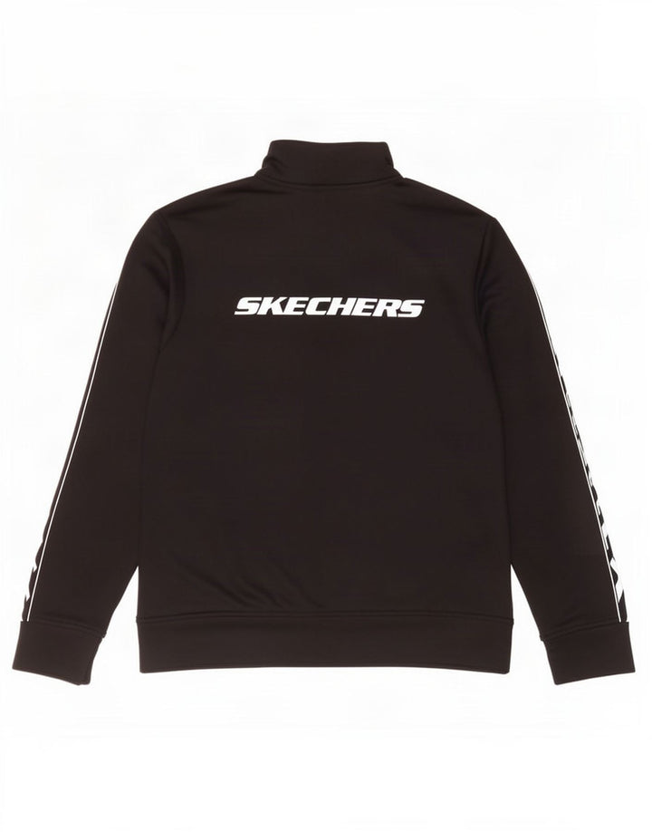 Skechers Veste de survêtement graphique pour femme UK 14 Polyester noir moyen