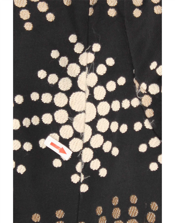 Desigual Manteau Femme EU 42 Grand Noir Géométrique Polyester