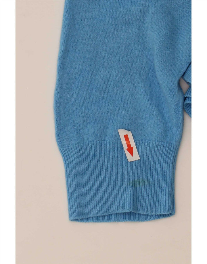 Marks & Spencer Pull autographe à col en V pour homme Petit Bleu Acrylique
