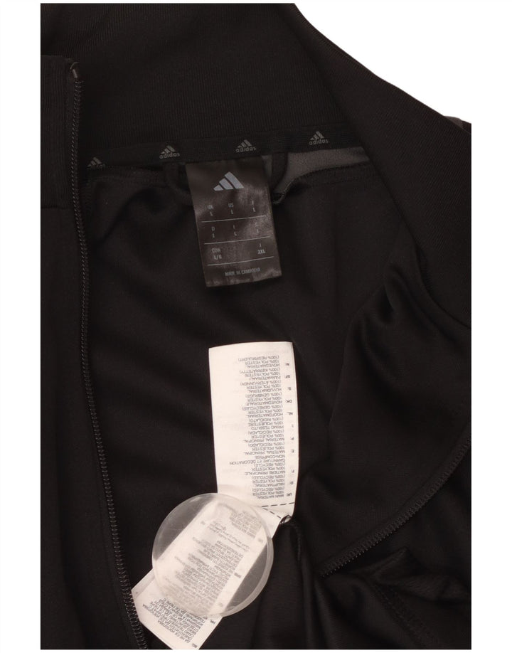 ADIDAS Veste de survêtement pour homme Large Noir Polyester