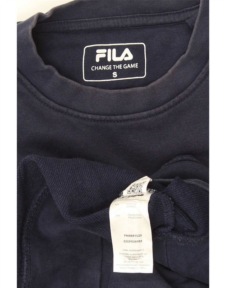 Fila Sweat-shirt graphique pour hommes, petit, bleu marine, coton
