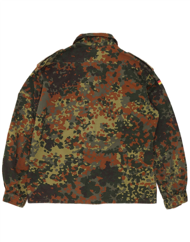 vintage Mens Overshirt Chemise Militaire Petit Camouflage Kaki