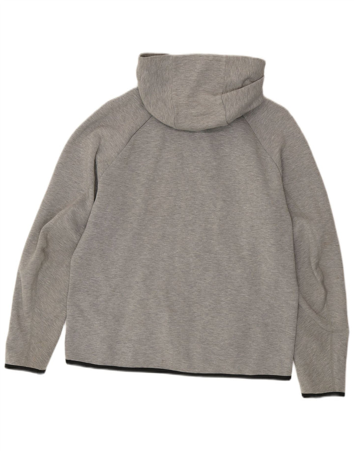 Nike Pull à capuche zippé en coton gris moyen pour homme