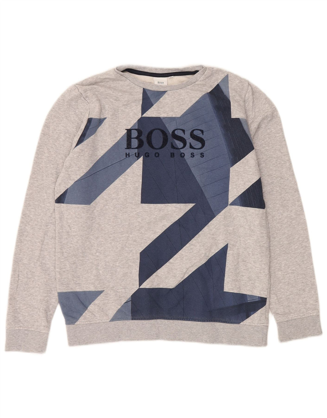 HUGO BOSS Sweat-shirt graphique pour garçon 15-16 ans Gris moyen géométrique