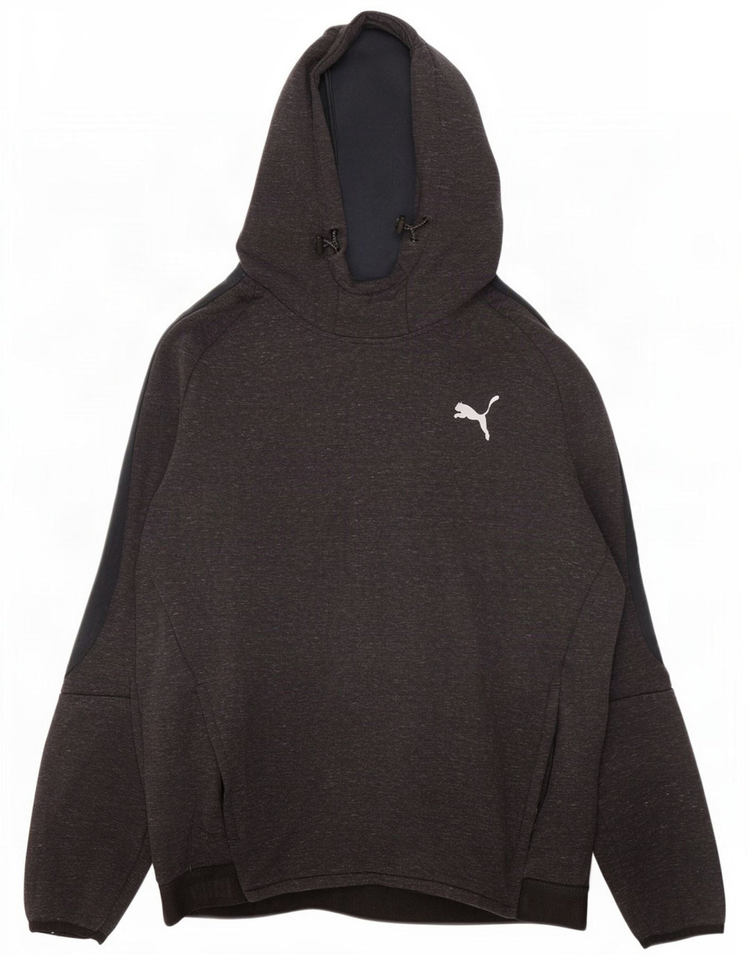 Puma Pull à capuche pour homme en coton moucheté Gris Large
