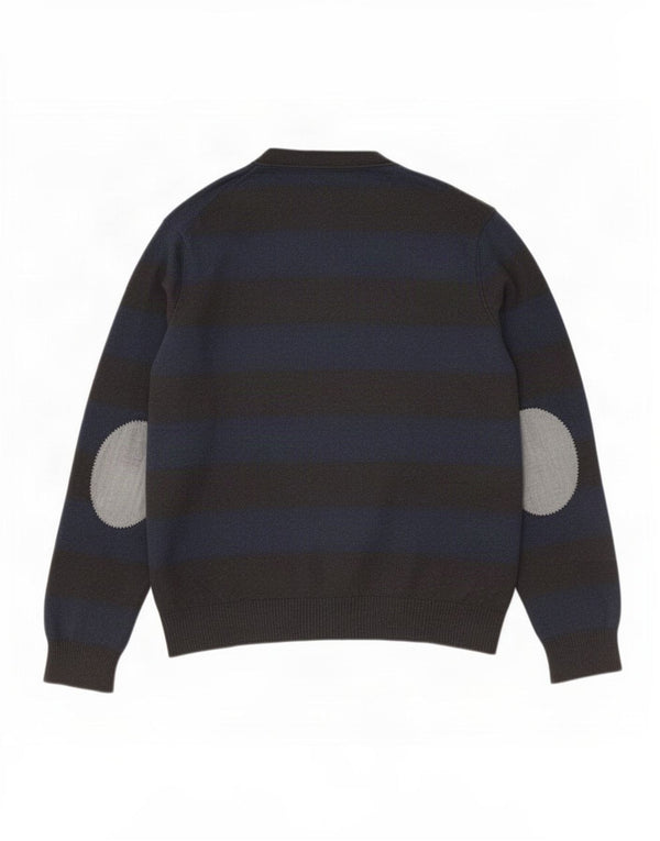 Tommy Hilfiger Cardigan pour homme en coton rayé gris Large