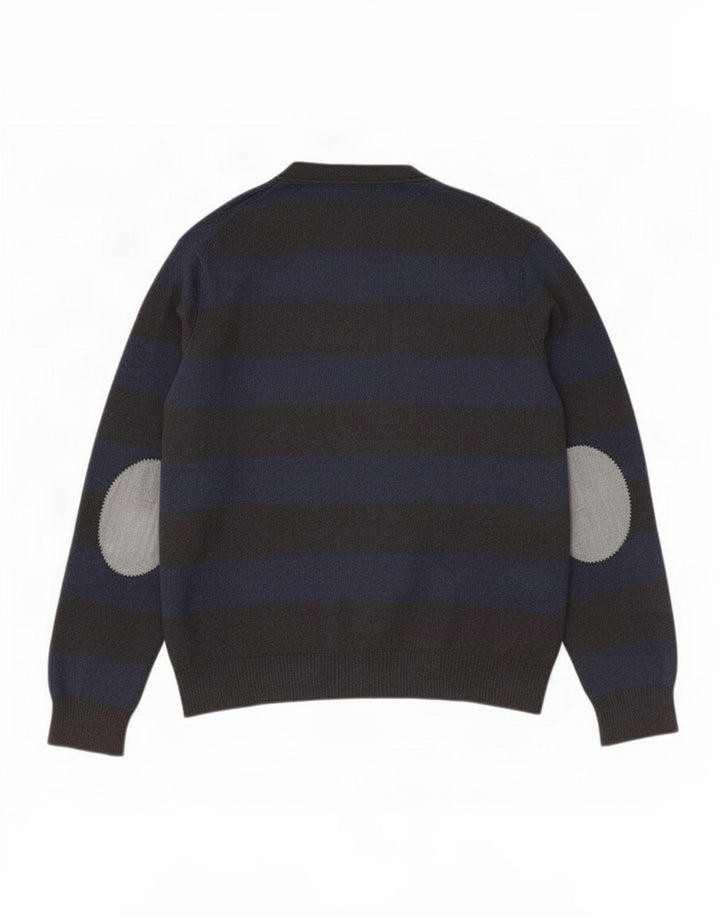 Tommy Hilfiger Cardigan pour homme en coton rayé gris Large