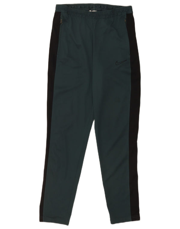 Nike Pantalon de survêtement Dri Fit Slim pour femme UK 10 Small Bleu Colorblock