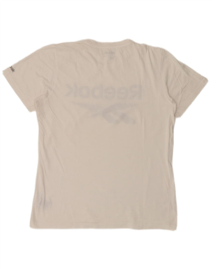 REEBOK T-Shirt Graphique Homme Grand Blanc Coton