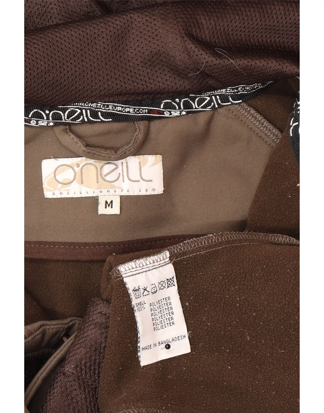 O'Neill Veste coupe-vent à capuche pour femme UK 12 Kaki moyen Polyester