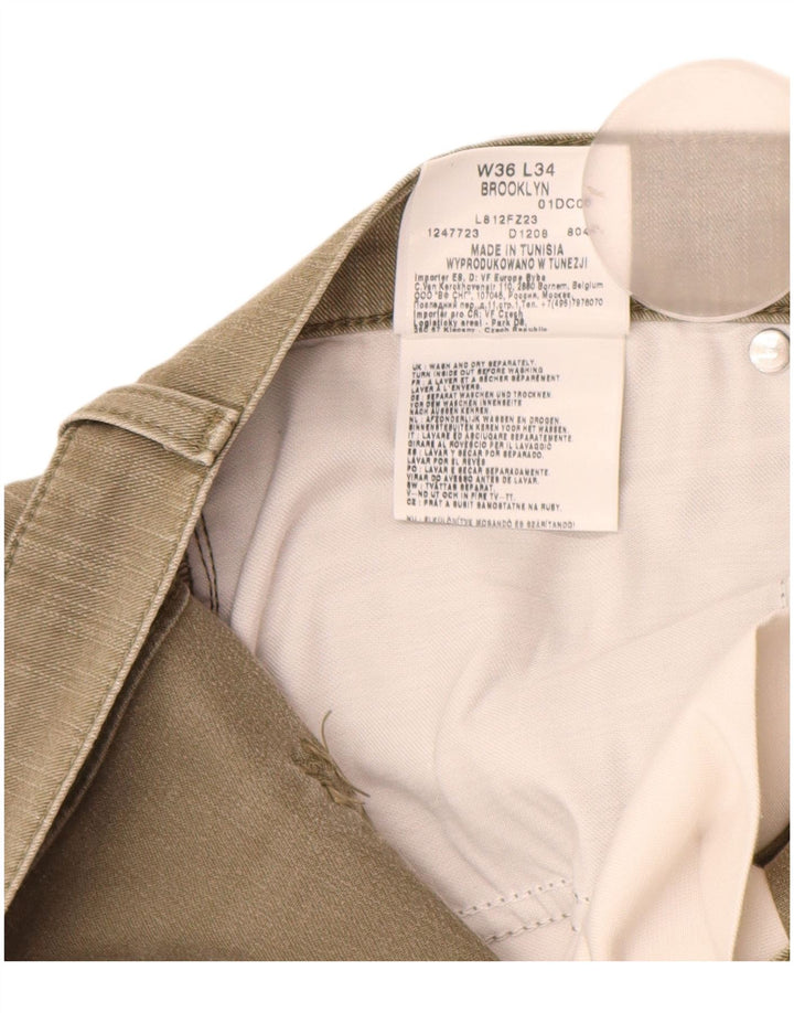 LEE Jean Droit Brooklyn W36 L31 Homme Kaki Coton