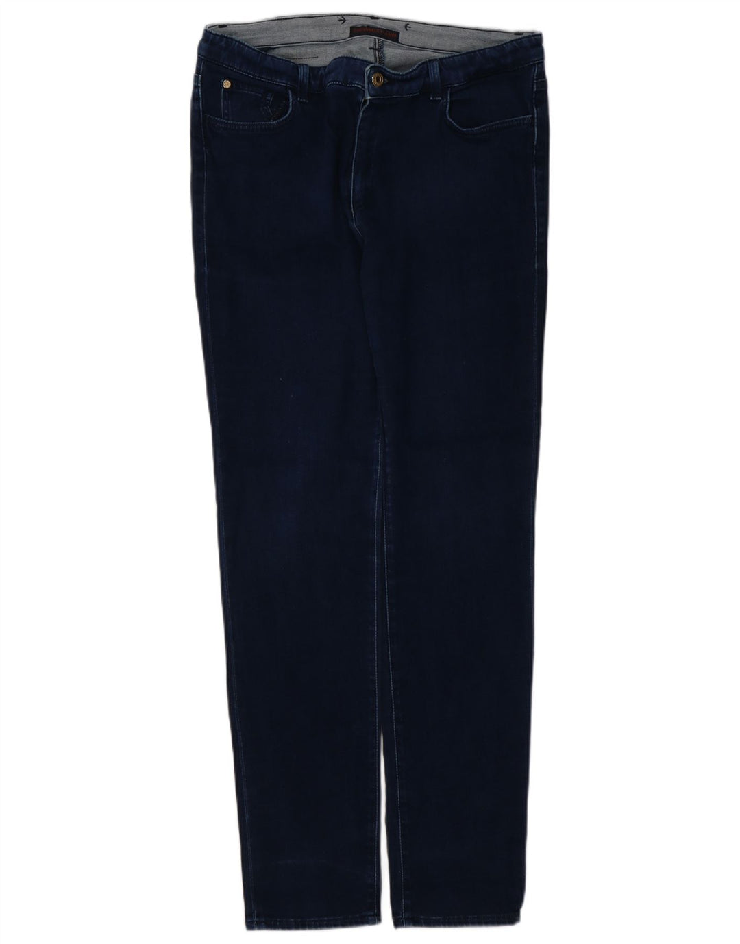 TRUSSARDI Jean Slim Femme IT 49 XL W35 L32 Bleu Marine Polyester