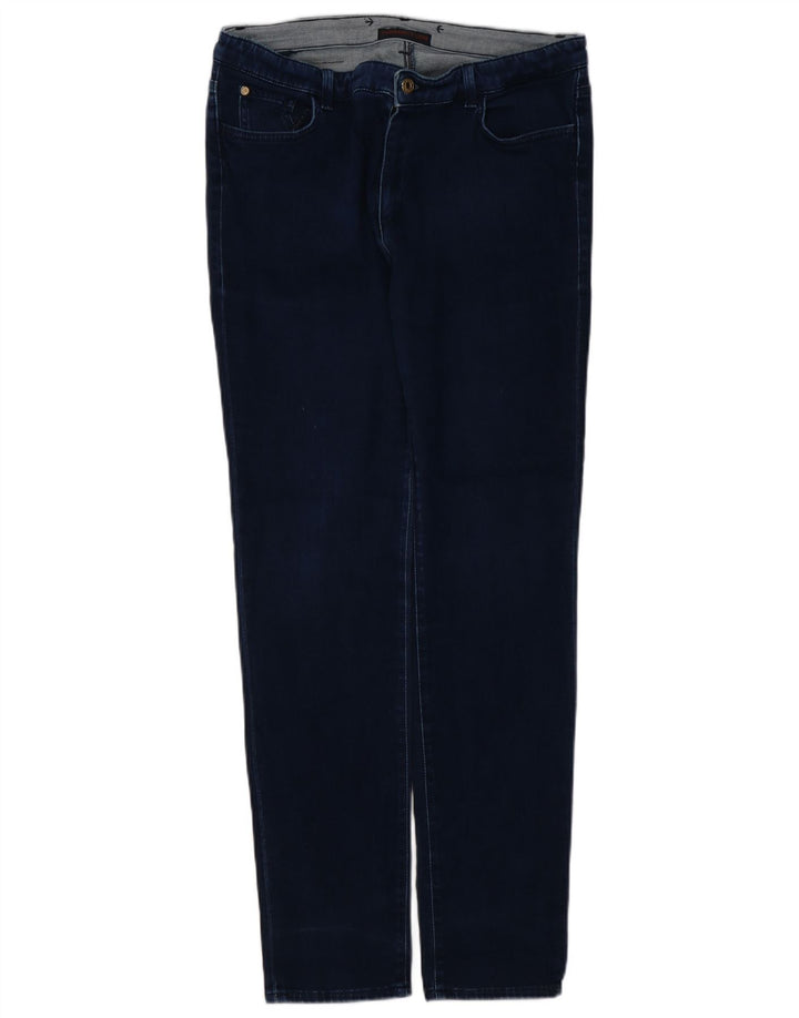 TRUSSARDI Jean Slim Femme IT 49 XL W35 L32 Bleu Marine Polyester