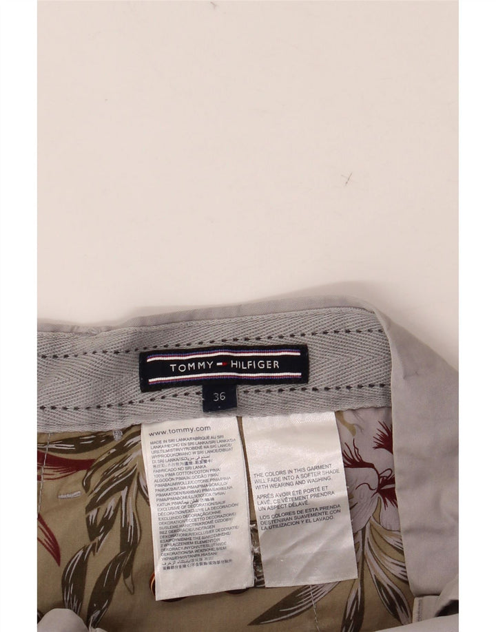 TOMMY HILFIGER Short Chino Homme W36 Large Gris Coton