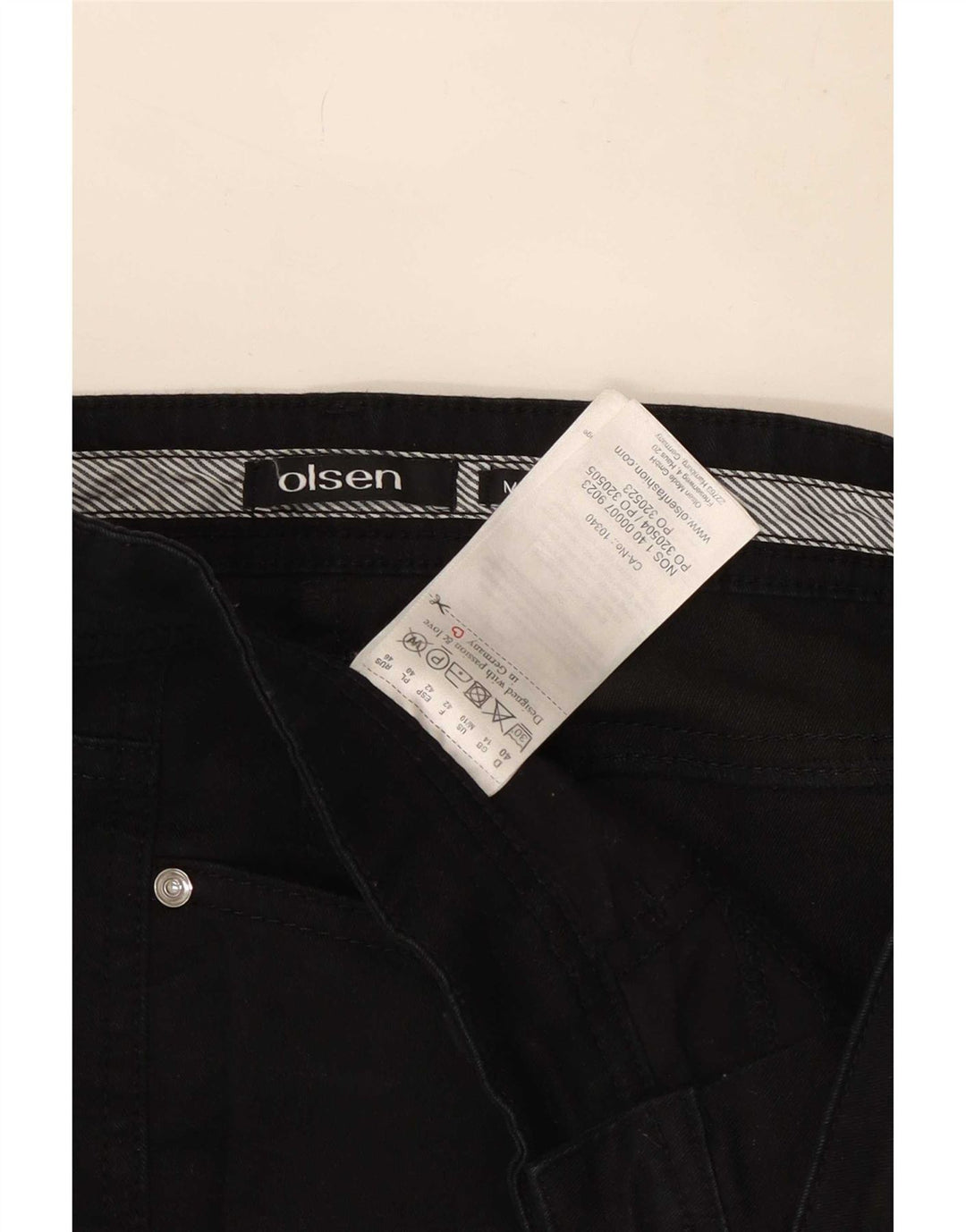 Olsen Jean slim pour femme UK 14 Medium W30 L30 Noir